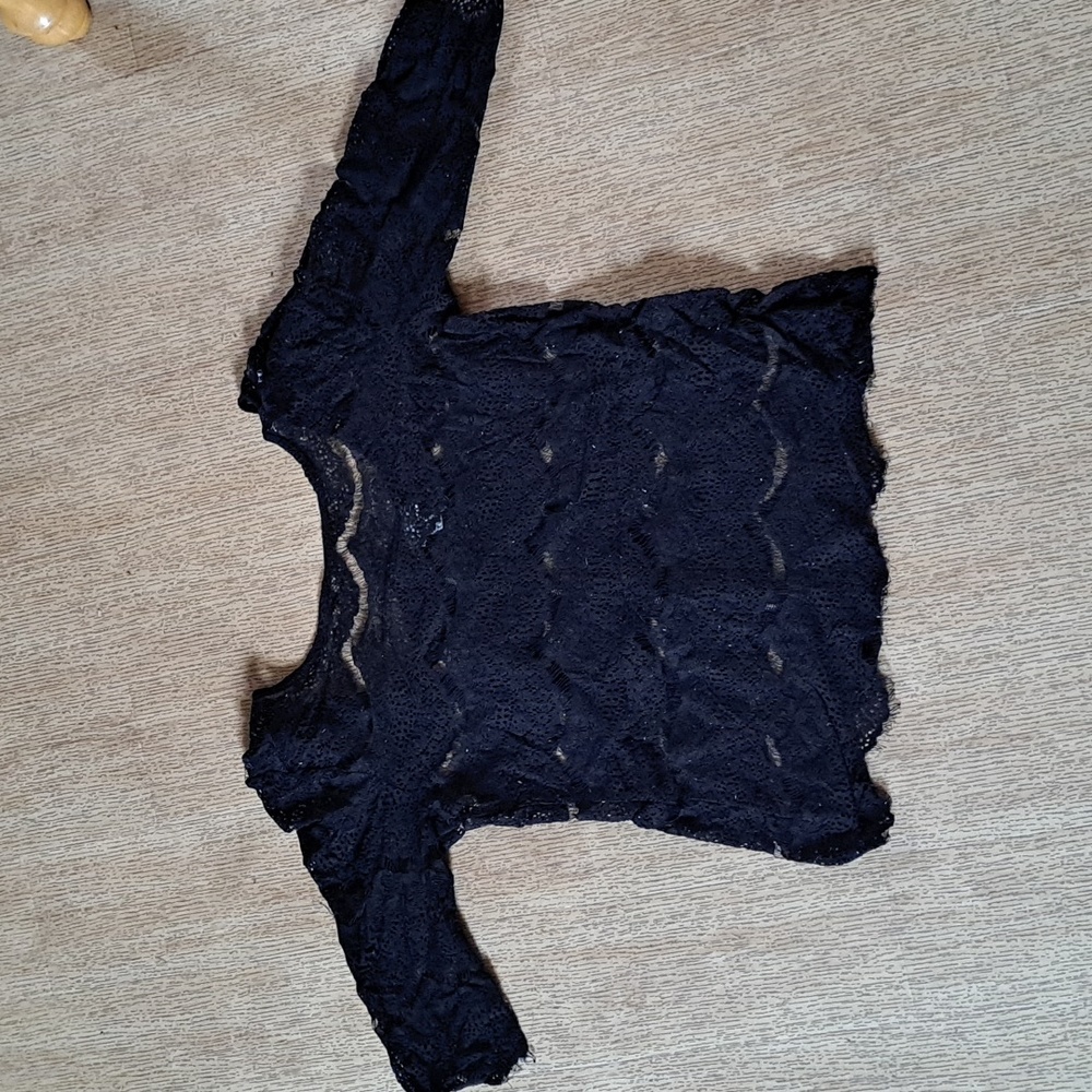 Long sleeve stitch lace shirt